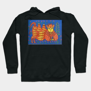 Maria Primachenko - a fish king has caught a hoopoe and is full of joy 1983 Hoodie